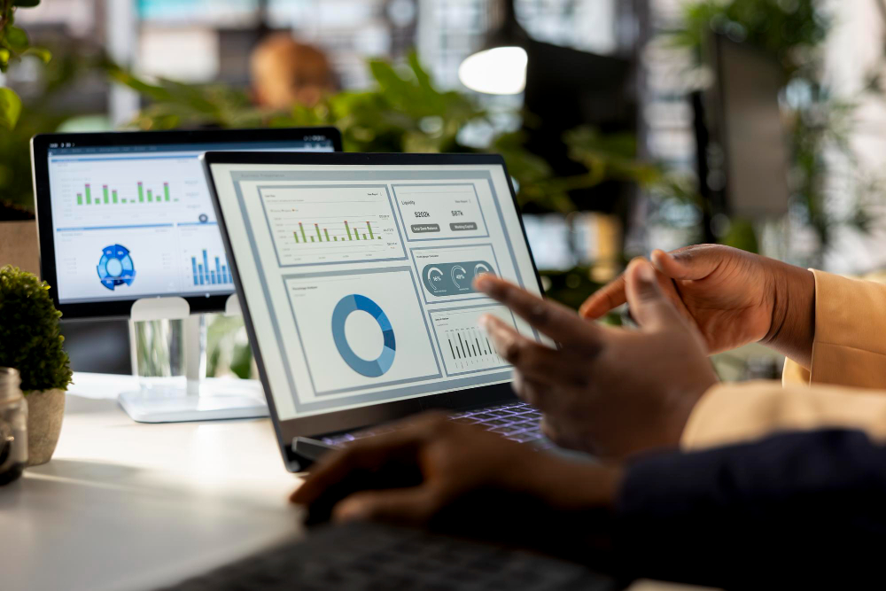 Office Desk and Monitor Setup